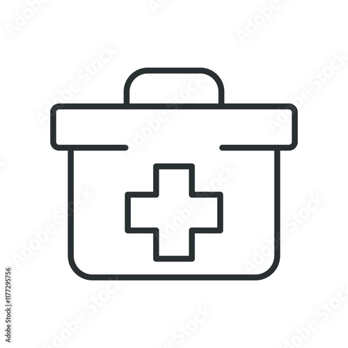 aid kit line icon. Vector linear icon