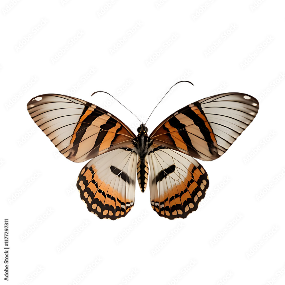 Fototapeta premium Beautiful Realistic Butterfly with Vibrant Wings on Transparent Background
