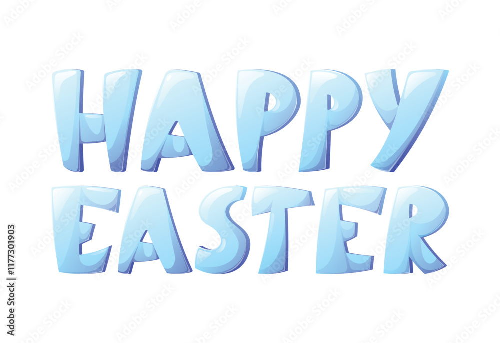 Bright and cheerful Happy Easter vector isolated text in cartoon font with a glossy, 3D effect. Perfect for holiday greeting cards, festive banners, posters, and seasonal social media designs. Bright and cheerful Happy Easter vector isolated text in cartoon font with a glossy, 3D effect. Perfect for holiday greeting cards, festive banners, posters, and seasonal social media designs.