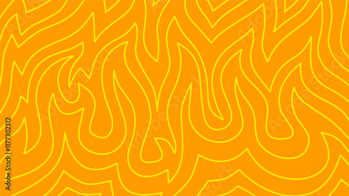 Background with fire lines. Outline of flames background. Continuous fire line design. Flame outline background. Fire Background. flame Background. doodle fire background. Flame Seamless Pattern.