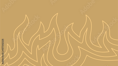 Background with fire lines. Outline of flames background. Continuous fire line design. Flame outline background. Fire Background. flame Background. doodle fire background. Flame Seamless Pattern.