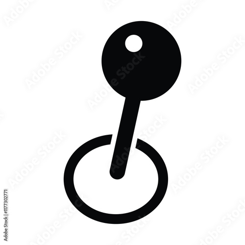 Analog stick gaming icon logo silhouette design template isolated illustration