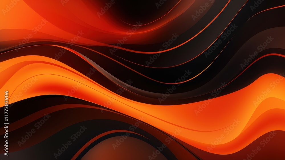 Obraz premium Abstract Orange Particle Wave Background