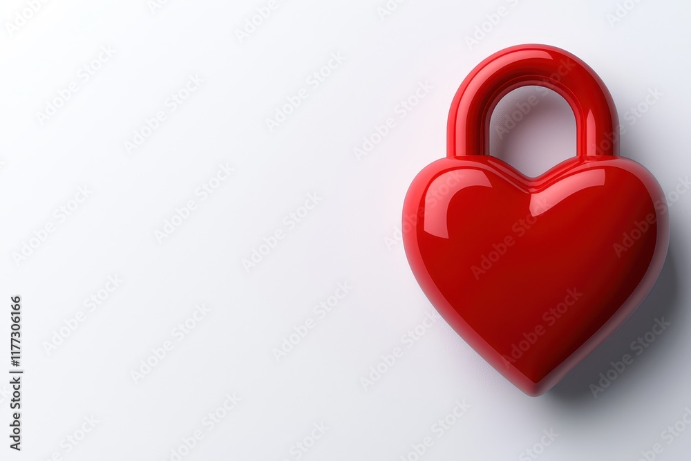 A vibrant red heart-shaped padlock symbolizing love and commitment. A vibrant red heart-shaped padlock symbolizing love and commitment.