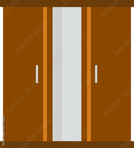 Illustration of Wooden cupboard Design
