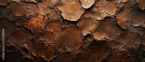 Obraz  z motywem Abstract Bronze Sculpture Texture. Background use