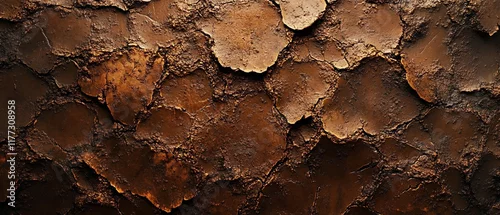 Obraz  z motywem Abstract Bronze Sculpture Texture. Background use