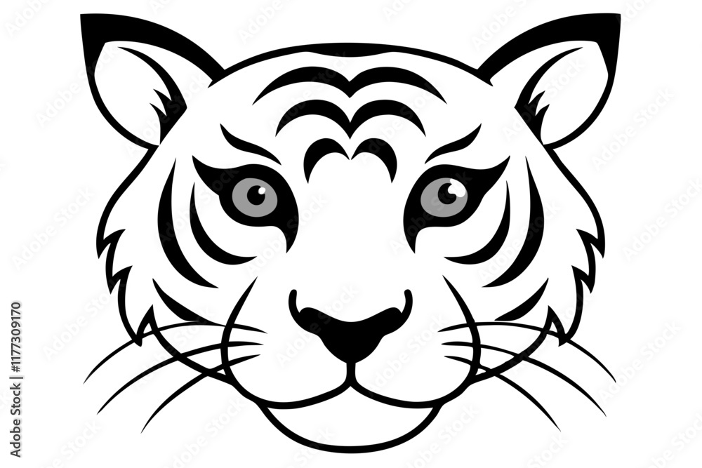 head of a tiger head of a tiger