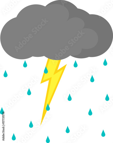 Dark cloudy clouds with rain