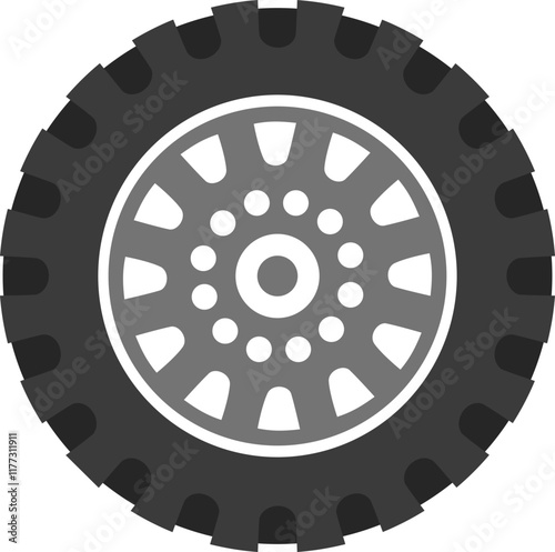 Tractor Wheel Isolated