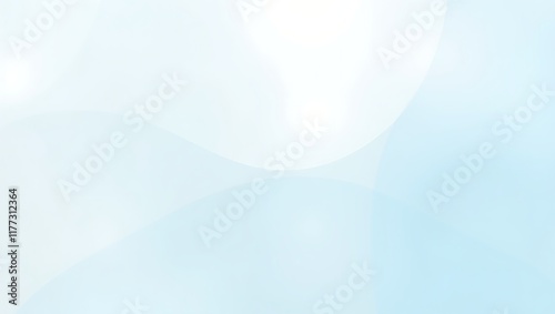 Minimalist abstract design featuring concentric light blue curved lines forming a semi-circular ripple pattern on white background, evoking movement and depth.
