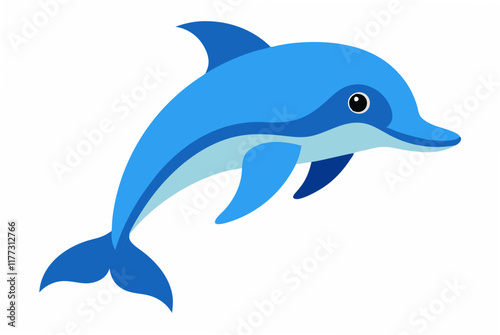 dolphin isolated on white background