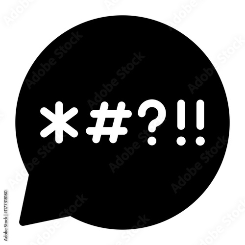 swear glyph icon