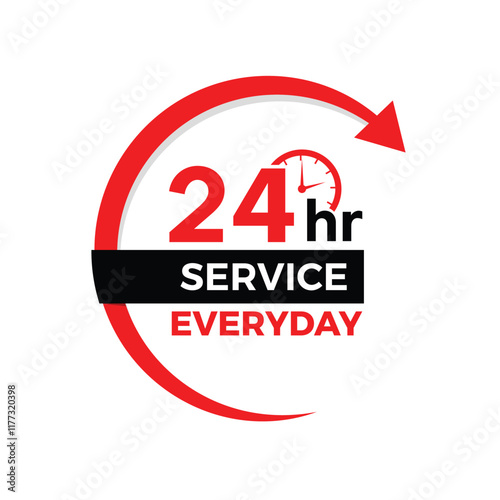 vector 24 hour everyday service with help and support 
