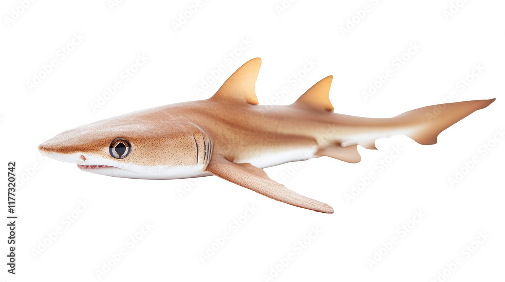 Fototapeta premium Shark isolated on white transparent background