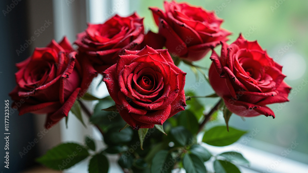 Vibrant Double-Red Roses in Full Bloom: Perfect for Floral Ads, Wedding Invitations, and Romantic Decor Vibrant Double-Red Roses in Full Bloom: Perfect for Floral Ads, Wedding Invitations, and Romantic Decor