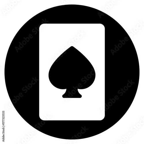 Card game glyph icon