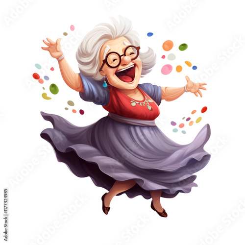 old woman dancing