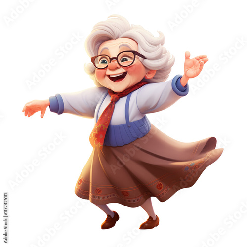 old woman dancing