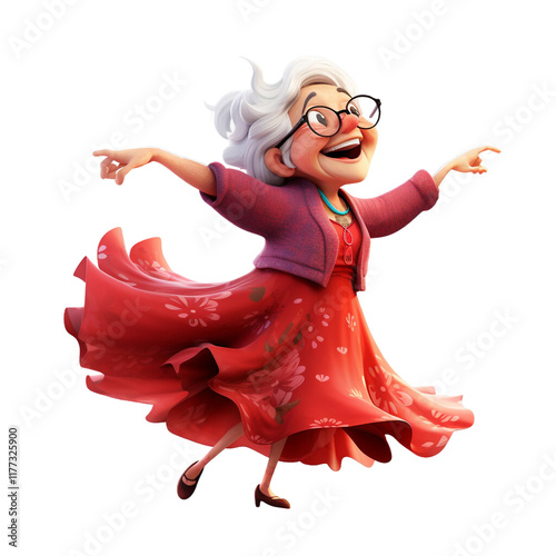old woman dancing
