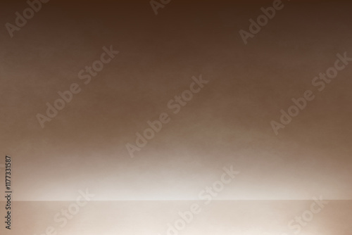 Product display background in brown tone with smoky light and shade blurred background.