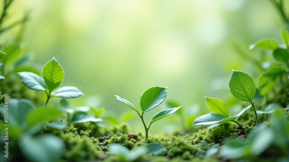 Fresh green leaves emerging in a serene environment, symbolizing growth and nature's beauty. Fresh green leaves emerging in a serene environment, symbolizing growth and nature's beauty.