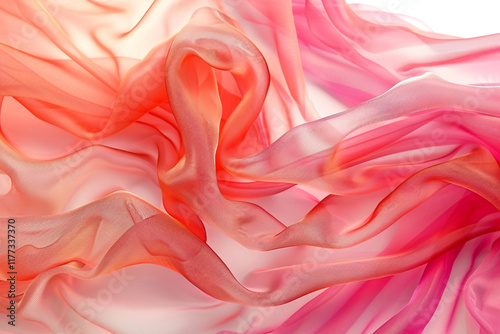 Transparent Chiffon Fabric Layer Isolated on Transparent Background