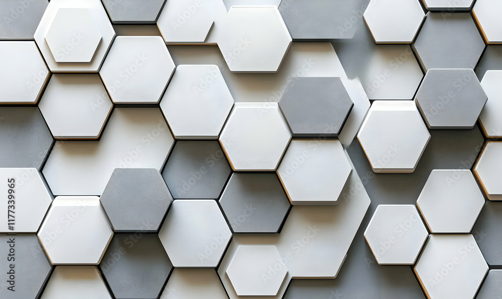 Abstract geometric hexagon pattern background. Modern, stylish, and contemporary design with grey and white hexagons. Ideal for website banners, presentations, and tech designs. Abstract geometric hexagon pattern background. Modern, stylish, and contemporary design with grey and white hexagons. Ideal for website banners, presentations, and tech designs.