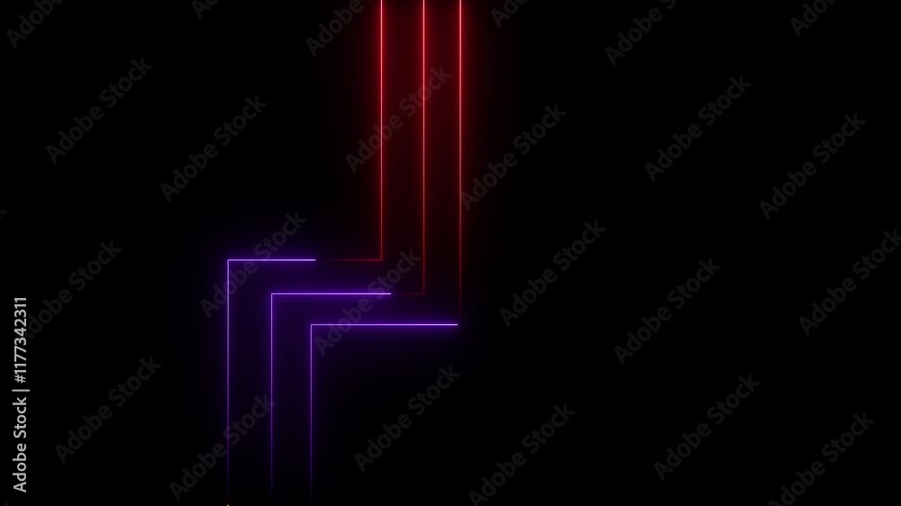abstract colorful lines, glowing neon digital stripes line on black background. abstract colorful lines, glowing neon digital stripes line on black background.