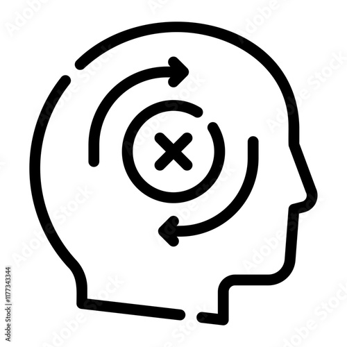 bad habits line icon