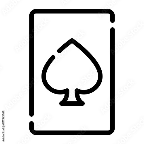 Card game line icon