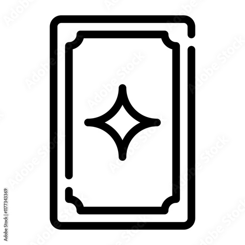 Card game line icon