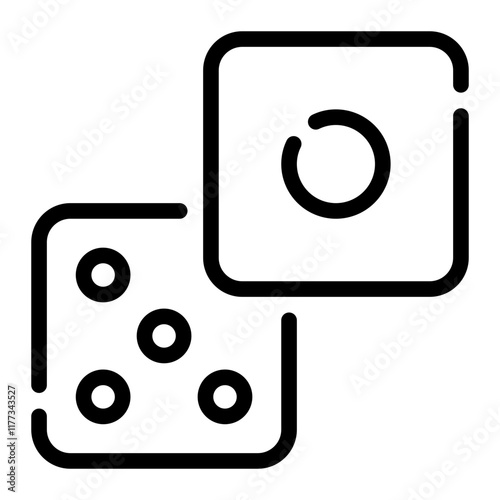 dices line icon