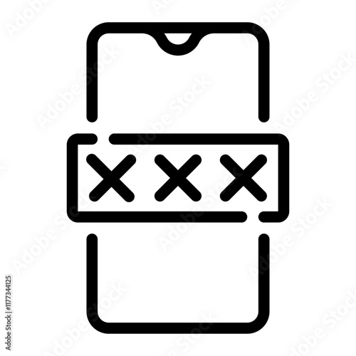 smartphone line icon