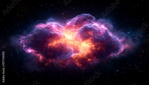 Stunning Digital Artwork of a Nebula in High Resolution