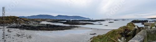 Evening panorama. Rossbeg beach, Co. Donegal, Ireland.