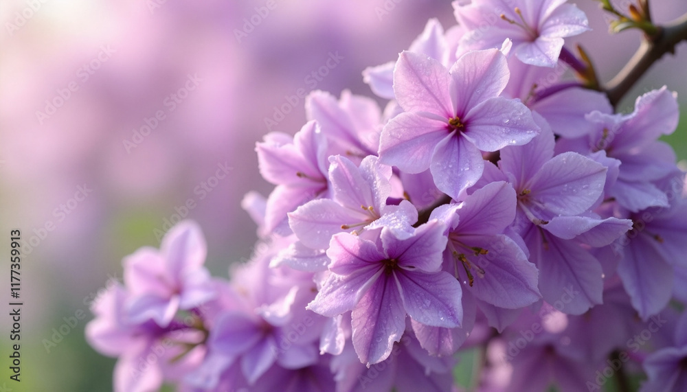 Lilac flowers in soft sunlight on a blurred background Lilac flowers in soft sunlight on a blurred background