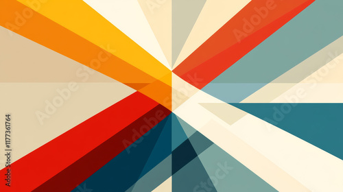 Wallpaper Mural Colorful geometric abstract art with dynamic lines Torontodigital.ca