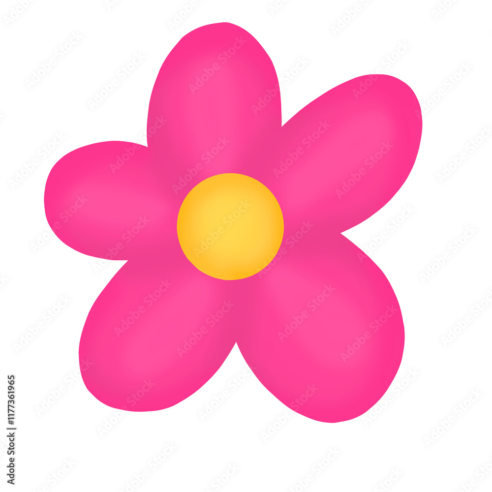 Pink flower on white, flower on blank, pink flower, flower png, flower sticker, flower element Pink flower on white, flower on blank, pink flower, flower png, flower sticker, flower element