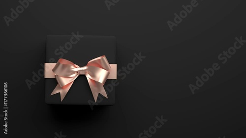 rotating gift box as present - 3d rendering 4k seamless loop
