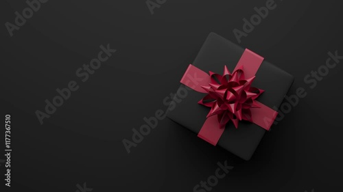 rotating gift box as present - 3d rendering 4k seamless loop
