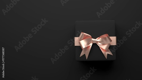 rotating gift box as present - 3d rendering 4k seamless loop
