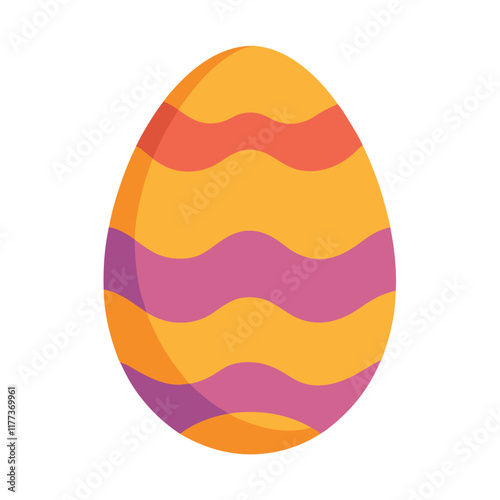 Easter day egg vector art on white background
