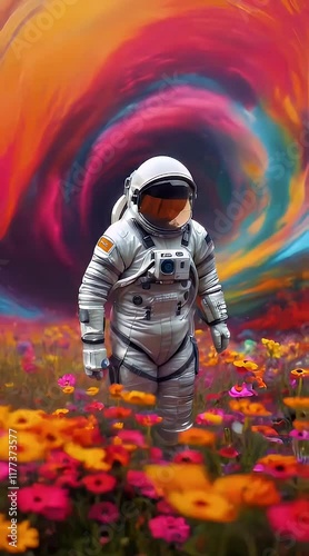 sketch flowers animation colorful crazy cartoon background psychedelic astronaut vignetting flower nature vintage retro comic stroke anime video game generative art motion computer digital creative