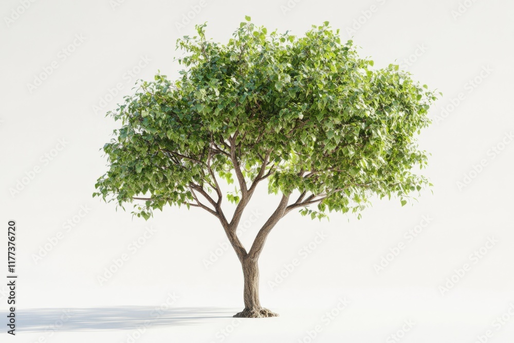 a single tree against a plain white background a single tree against a plain white background