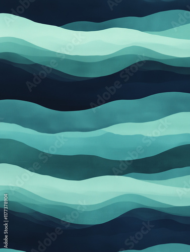 Ocean Gradient Background Pattern - Seamless Digital Design with Calm and Harmonious Sea Tones