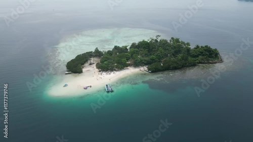 Wallpaper Mural Aerial video over Parang island tourism Lampung Indonesia Torontodigital.ca