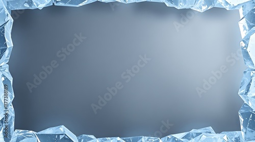 Frozen Ice Frame: A Serene, Crystal-Clear Background