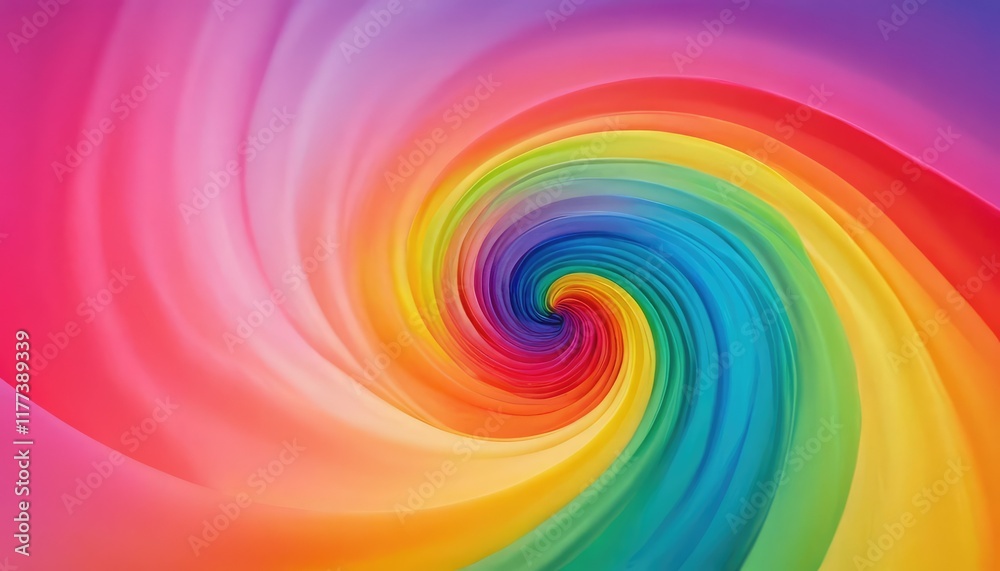 Obraz premium A rainbow swirl of colorful tubes 4