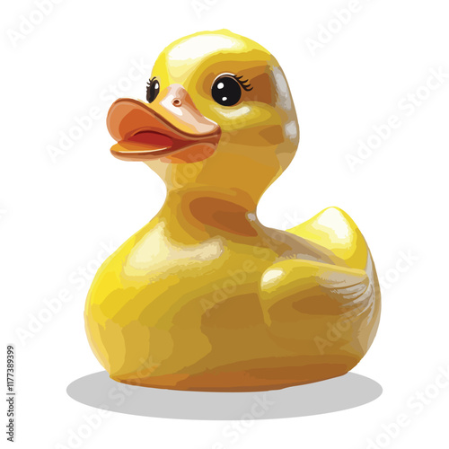 Individual yellow rubber duck